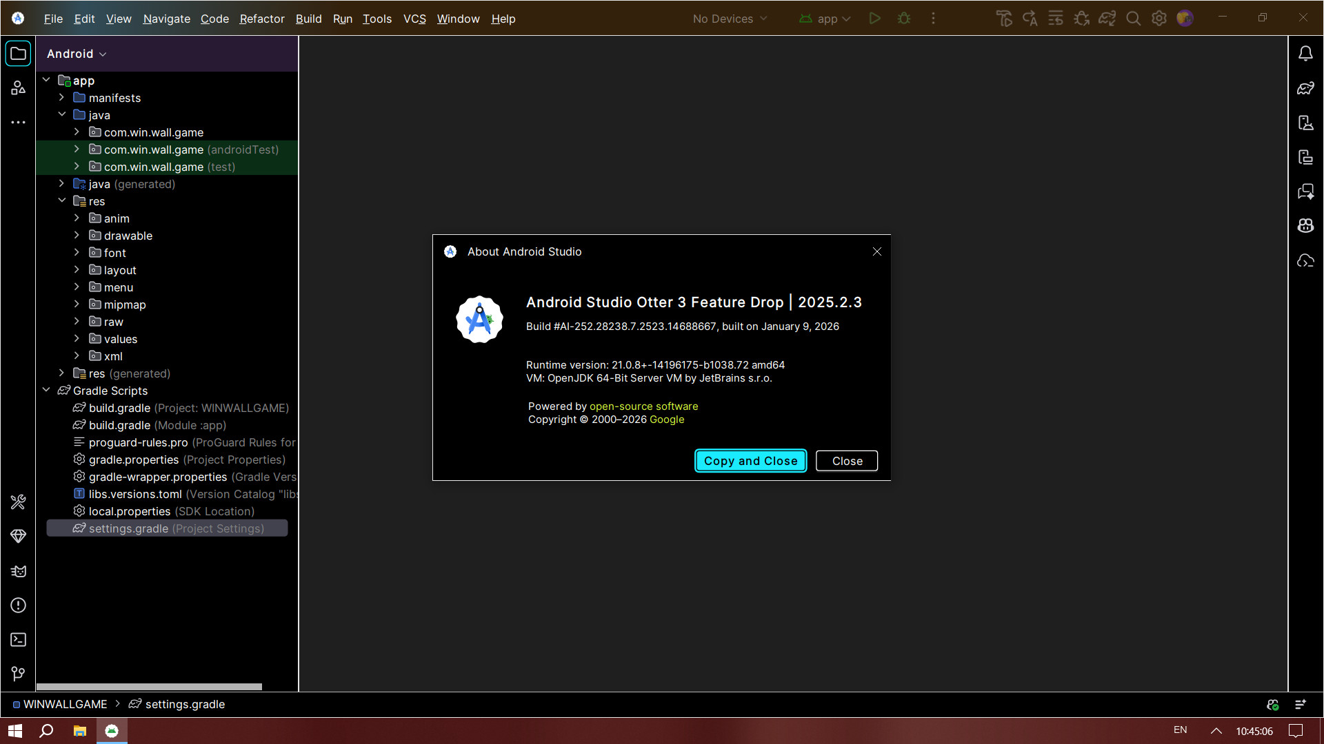 Open Android Studio Project